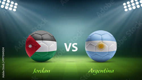 Jordan vs Argentina soccer scoreboard broadcast for soccer tournament 2026