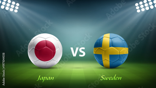 Japan vs Sweden soccer scoreboard broadcast for soccer tournament 2026