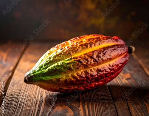 Cacao Beans and Nibs Flat Lay with Copy Space