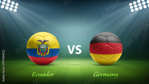 Ecuador vs Germany soccer scoreboard broadcast for soccer tournament 2026