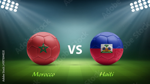 Morocco vs Haiti soccer scoreboard broadcast for soccer tournament 2026