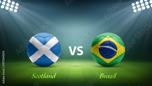 Scotland vs Brazil soccer scoreboard broadcast for soccer tournament 2026