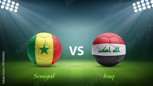 Senegal vs Iraq soccer scoreboard broadcast for soccer tournament 2026