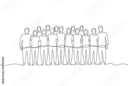 A group of people standing together in unity and harmony