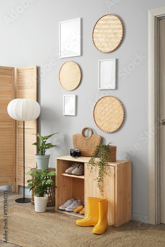 Interior of hallway with sh...
