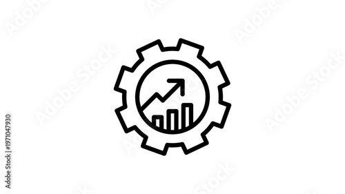 Business impact icon animation 4k motion seamless looping isolated on white background