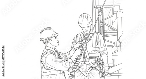 Construction Workers Safety Training and Inspection.