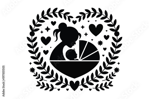 A heartwarming illustration of a mother and child in a loving embrace