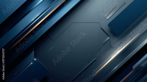 Corporate Promotional Banner Background with Sleek Blue Gradient Lines