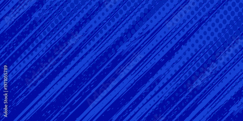 blue color pattern gradient grunge texture background. Dots pop art line graphic, good nice