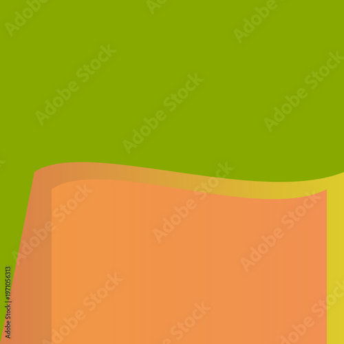 An abstract orange and yellow vector background features a textured paper pattern and light linear elements, creating an empty frame design for a business card or banner template