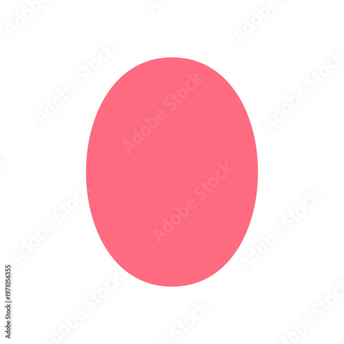 A 3d illustration of isolated red and pink easter egg objects representing a colorful spring holiday celebration symbol