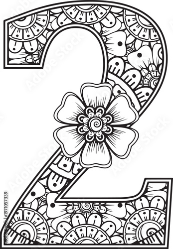 Beautiful English number design and style 2