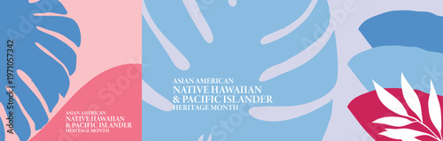 May is Asian American Native Hawaiian and Pacific Islander Heritage Month Banner, poster post design Background