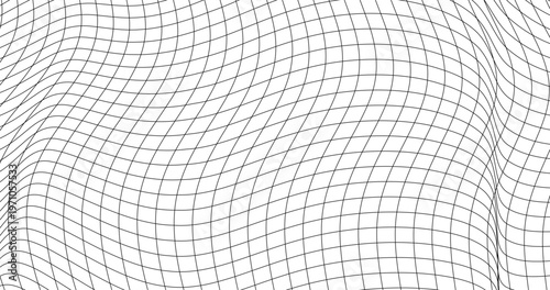 Mesh Grid with distort deform array of lines