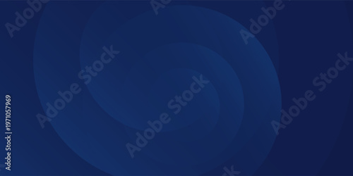Abstract blue simple glowing geometric lines on dark blue background. circle old good concept