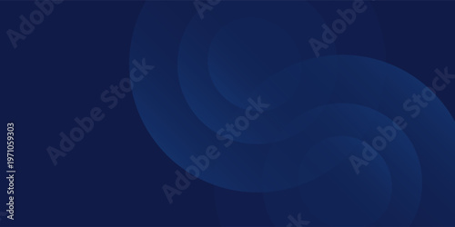 Abstract blue simple glowing geometric lines on dark blue background. circle old good