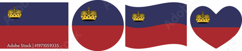 Liechtenstein flag illustrator country flags symbol National Collection International  Set