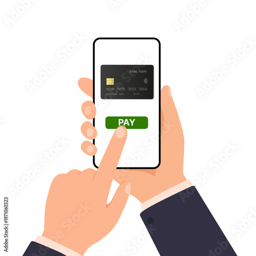 Online payment concept showing money being sent from a bank card through a smartphone interface, representing mobile payment, online transactions, and cashback rewards in a clean flat design suitable