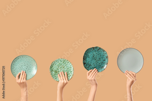 Female hands with different...