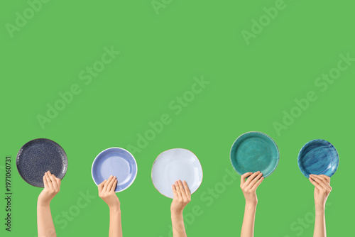 Female hands with different...