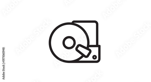 Hard drive, external disk, data storage, computer icon