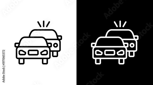 Congestion  White Icon Set Design