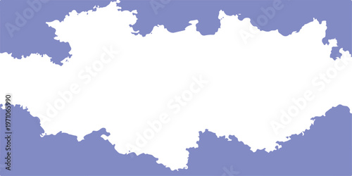 Vector illustration of a USA flag map inside a frame made of American flags and colorful splashes isolated on a white background with a 3d world geography cartography border