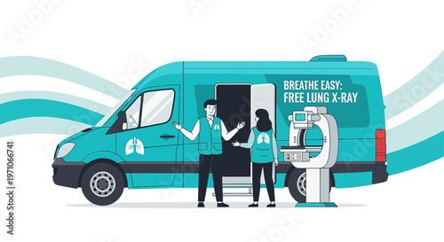 Mobile Lung X-Ray Van Offers Free Screening with Medical Staff and Equipment