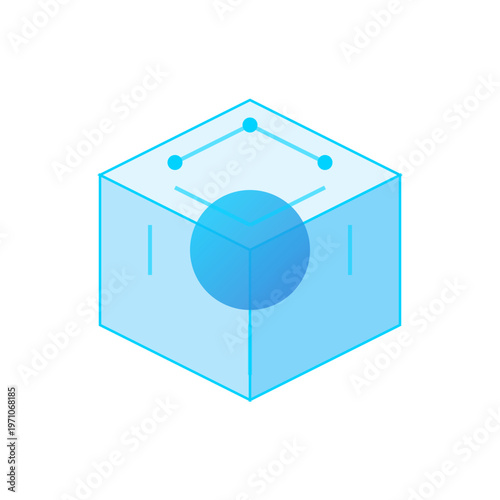 A blue box with a white lid