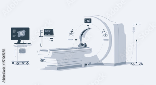 Modern CT Scanner Machine in Medical Clinic for Diagnostic Imaging