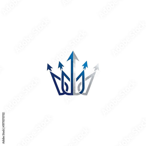 Business growth and success concept logo.