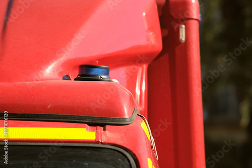 close-up Fire Truck Cab Parts
