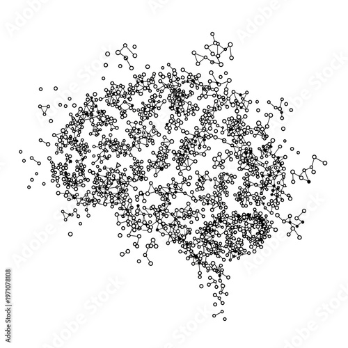 Black molecules on white background.