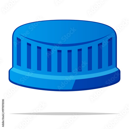 Single plastic bottle cap vector isolated illustration