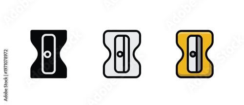 Three sanitary pad icons in black, white, and yellow colors