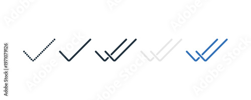 Variety of check mark icons: dotted, thin, bold, outlined, and double.
