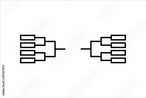 Black connected lines forming symmetrical pattern on white background.