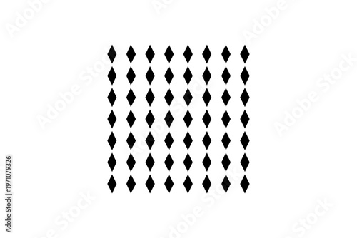 Geometric diamond pattern in black on white background.