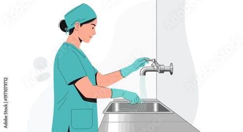 Nurse Washing Hands Before Surgery: Hygiene and Safety in Medical Settings