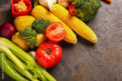 Different fresh vegetables ...
