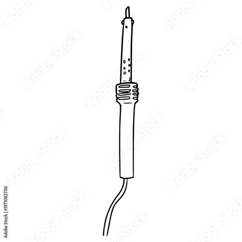 solder illustration hand drawn outline vector