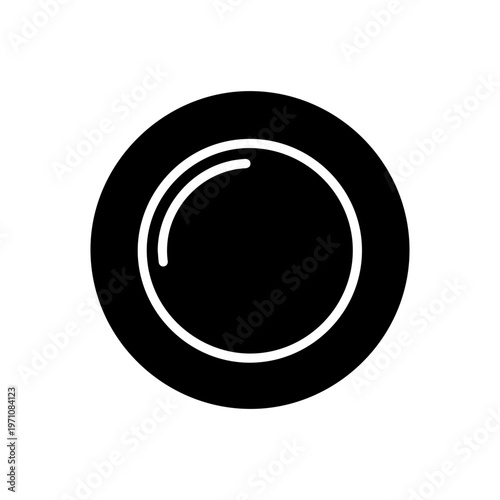 Minimalist Round Plate Silhouette Graphic Design