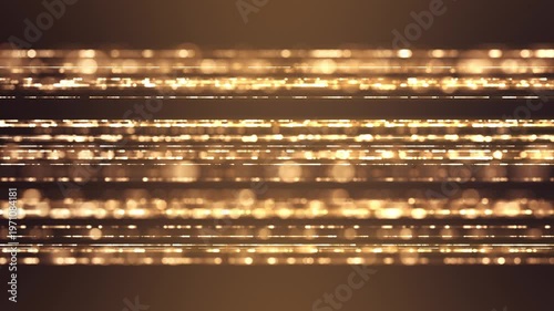 Luxury golden light lines bokeh abstract background loop video