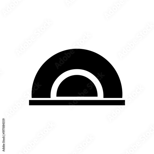 Traditional Wood-Fired Pizza Oven Icon Silhouette