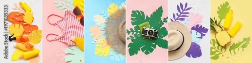 Collage of travel and beach...