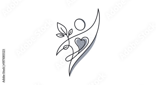 Simple line drawing of a heart.