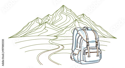 Hiking Backpack with Multiple Compartments.