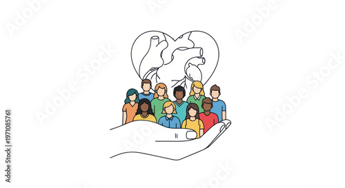 Diverse group of people together.