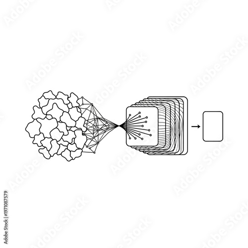 Network connection to data storage.